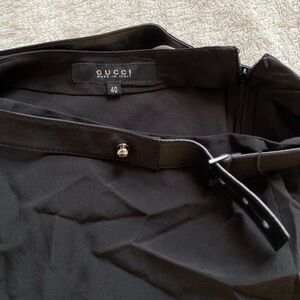 Black vintage belted gucci skirt
